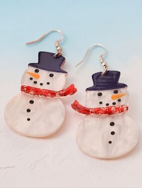 Christmas Snowman Earrings